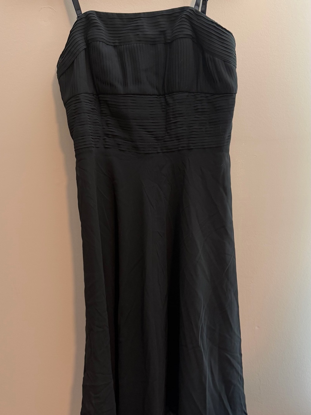 White House Black Market Black  Pleated Bodice Dress